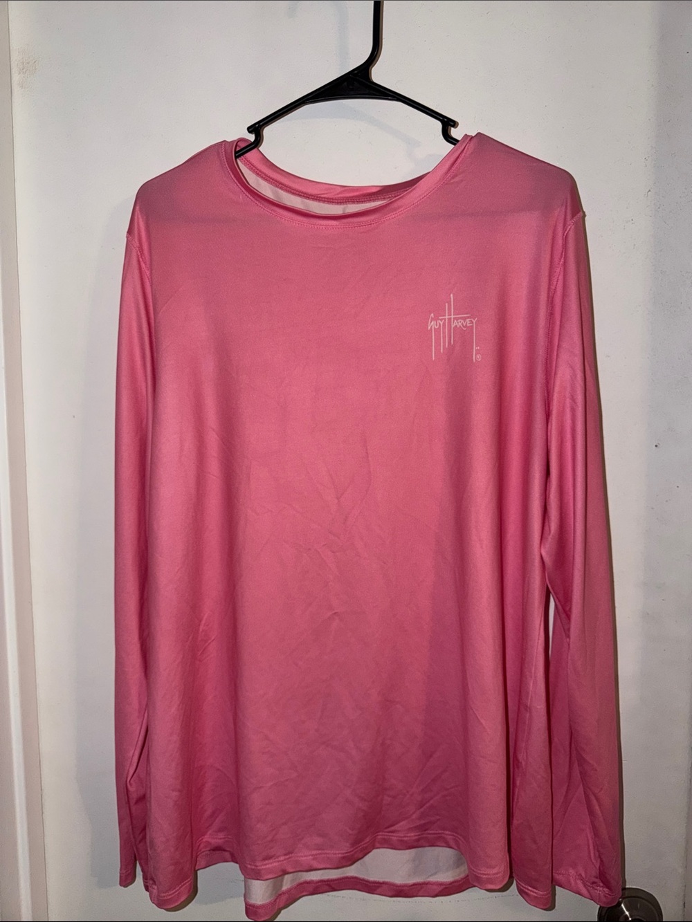 Guy Harvey Pink Long-Sleeve Performance Tee